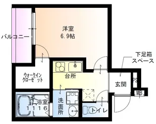 フジパレス我孫子前Ⅵ番館【2階】の間取り