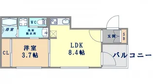 ベル・マーレ庭井【2階】の間取り