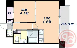 トーシン松崎町【6階】の間取り