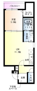 フジパレス住吉遠里小野【3階】の間取り