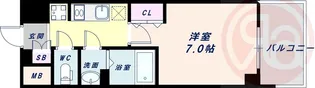 DOUBLE NINE RESIDENCE TENNOJIMINAMI【7階】の間取り