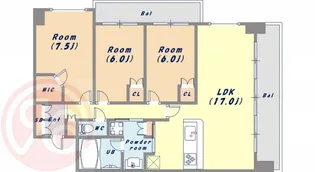 CITY SPIRE難波グレイス【2階】の間取り