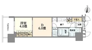 ブランズ北堀江プレイス【3階】の間取り
