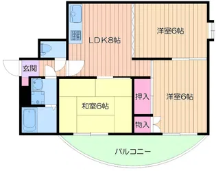 シャトークレインヒル【8階】の間取り