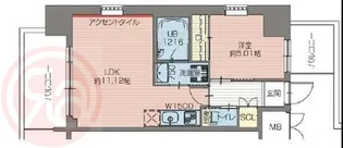 プレジオ難波【2階】の間取り
