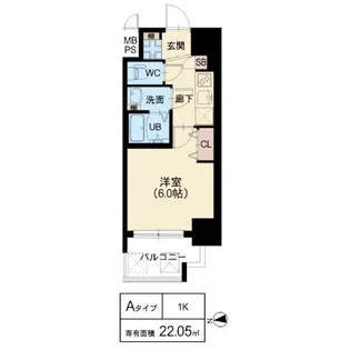 スプランディッド阿倍野【5階】の間取り