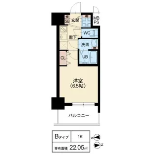 スプランディッド阿倍野【8階】の間取り