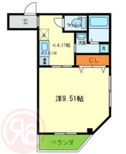 MOON LIGHT 朝潮【3階】の間取り