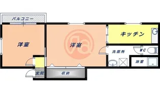 赤丸第二ビル【4階】の間取り