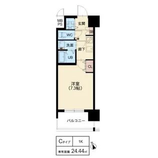 スプランディッド天王寺Ⅲ【12階】の間取り