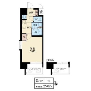 スプランディッド天王寺Ⅲ【8階】の間取り