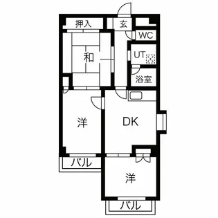 シャトーハピネス【2階】の間取り