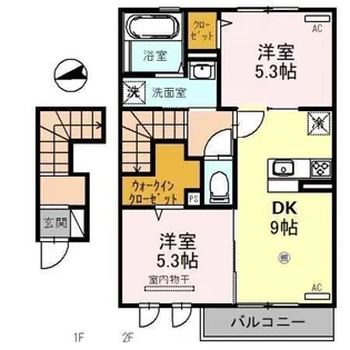 カランコエ美章園【2階】の間取り
