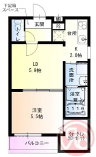 フジパレス住吉山之内Ⅱ番館【3階】の間取り