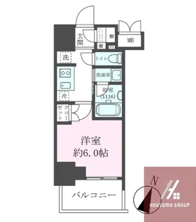 クレストコート靭公園 THE CLASS【13階】の間取り