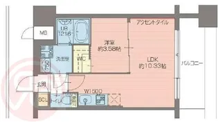 プレジオ弁天町EURO【2階】の間取り