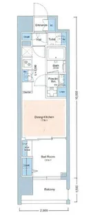 1DKの間取り画像