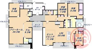 4SLDKの間取り画像