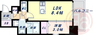 エスリードレジデンス大阪天王寺【15階】の間取り