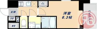 エスリードレジデンス大阪天王寺【6階】の間取り