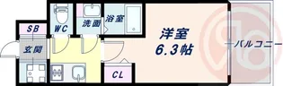 エスリードレジデンス大阪天王寺【4階】の間取り