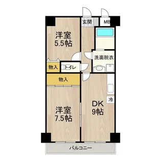 デイグラン長居公園【1階】の間取り