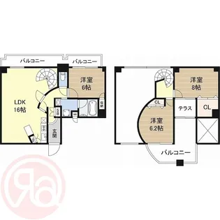 大阪府大阪市浪速区敷津西1丁目【マンション】の間取り