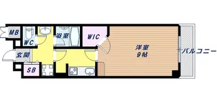 CITY SPIRE桜川Ⅱ【4階】の間取り