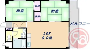 パークスクウエア長居【3階】の間取り