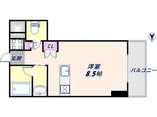 アーデンタワー南堀江【10階】の間取り
