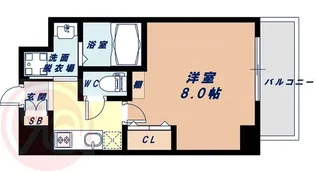 セオリー難波パレ【3階】の間取り