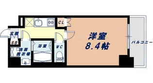 セオリー難波WEST【4階】の間取り