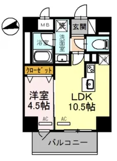 パンセ新町【8階】の間取り
