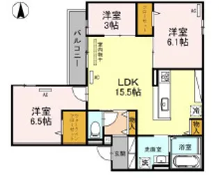 Clashist清水丘West【2階】の間取り