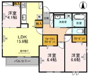 Clashist清水丘East【3階】の間取り