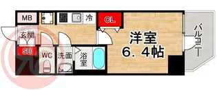 アドバンス大阪カーサ【3階】の間取り