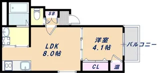 GRANDIR矢田【3階】の間取り