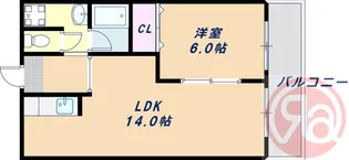 レジデンステンヨー【4階】の間取り