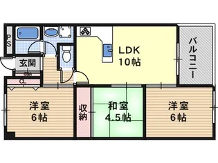 Sパレス天王寺【4階】の間取り