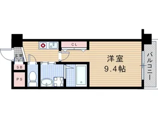 ディナスティ長居公園南【9階】の間取り