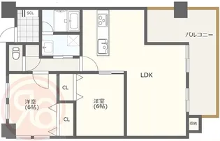 マンション北堀江【7階】の間取り