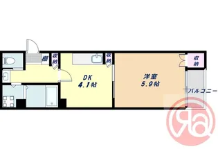 ラルーチェ杉本町【1階】の間取り