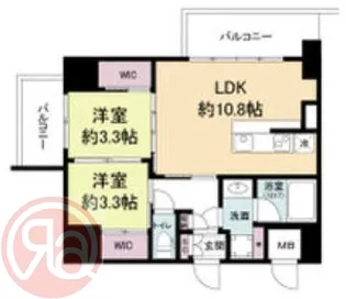 セレニテフラン難波【6階】の間取り