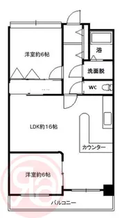 ウエスト江戸堀【3階】の間取り