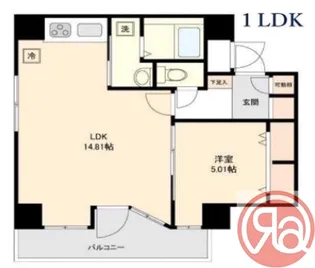 1LDKの間取り画像