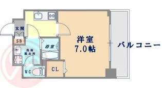 フォーリアライズ大正ソーレ【7階】の間取り