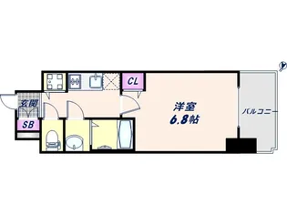 プレサンス立売堀パークシティ【6階】の間取り