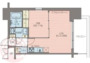 プレジオ阿波座【8階】の間取り