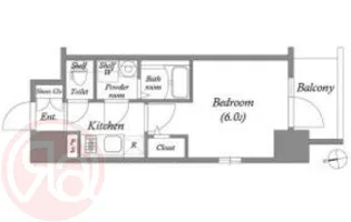 エスリード大阪フェリス【10階】の間取り