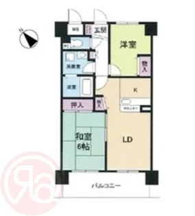 ベイタウン市岡【2階】の間取り